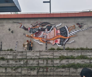 Nowy mural na rondzie Mogilskim