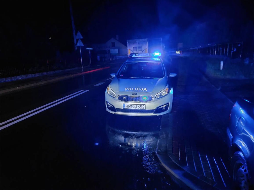W Samborcu konar drzewa spadł na samochód. Jedna osoba ranna