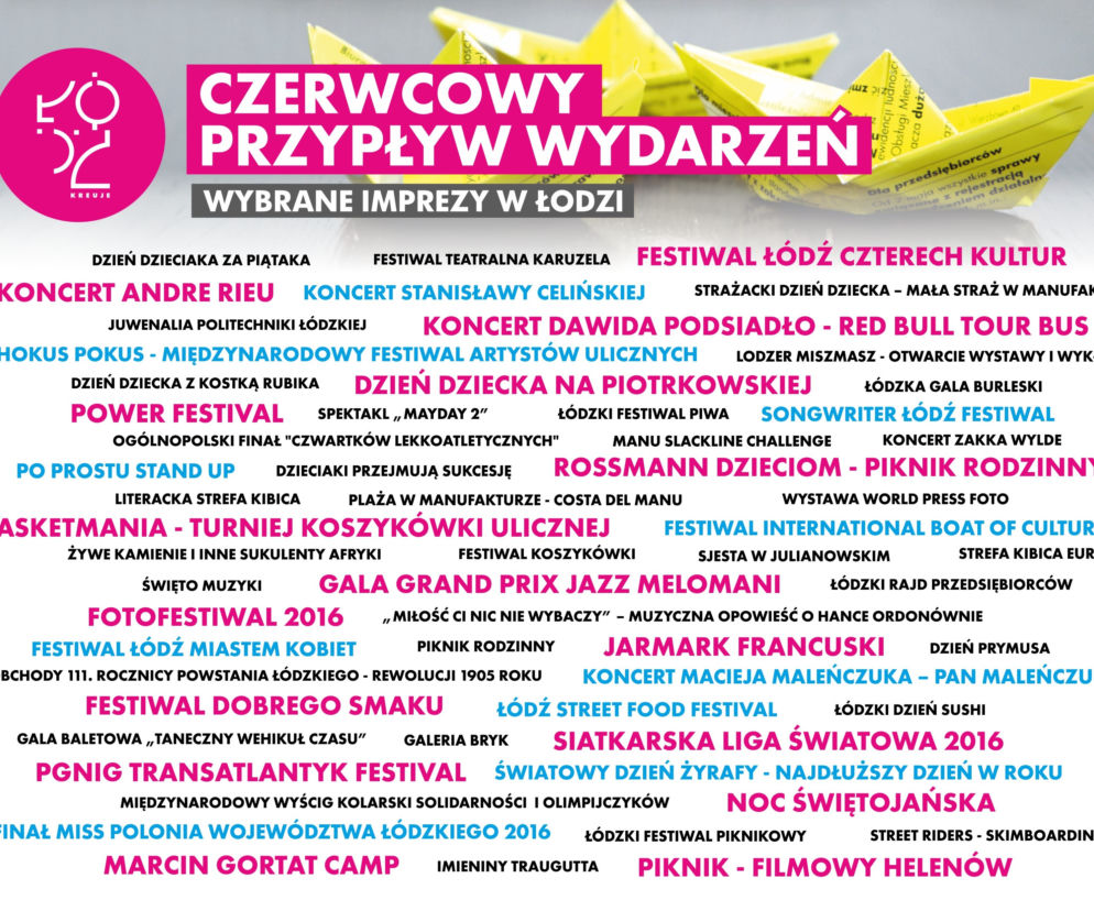 Harmonogram imprez na czerwiec 2016