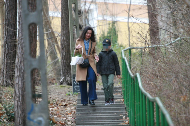 Marta Kaczyńska ze święconką