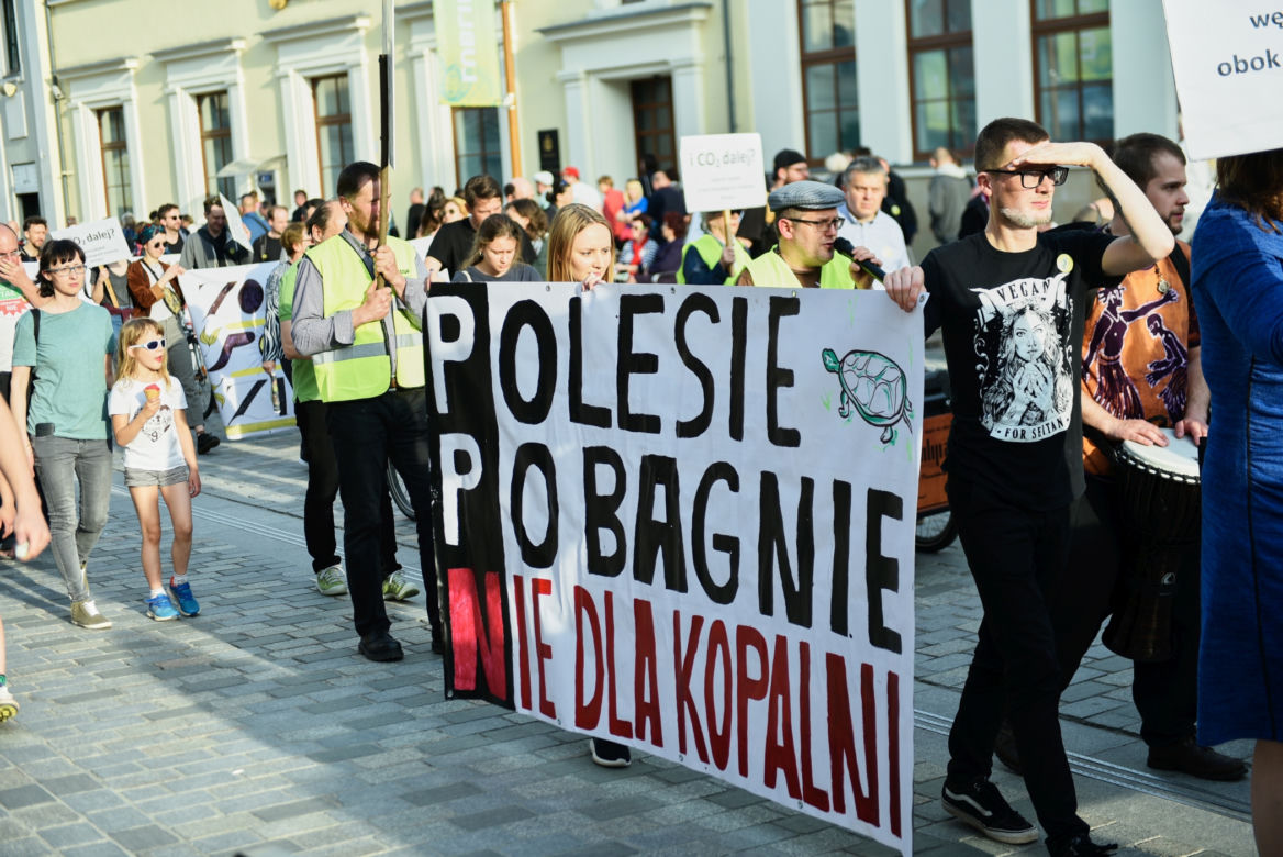 „Nie” dla kopalni na Polesiu. Pikieta w centrum Lublina