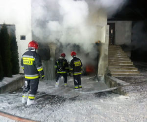 Pożar domu na osiedlu Słocina w Rzeszowie