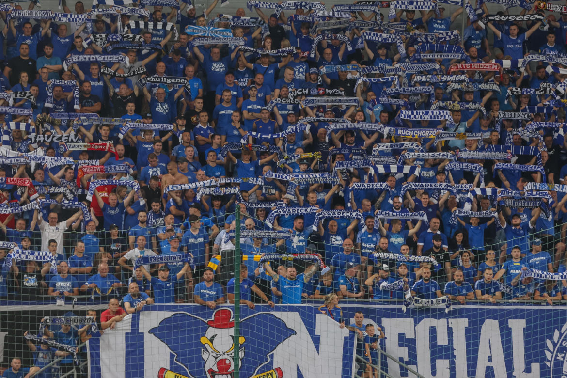 Kibice na meczu Piast Gliwice - Ruch Chorzów