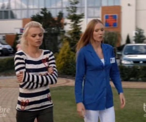 Na dobre i na złe odc. 543. Agata Woźnicka (Emilia Komarnicka), Wiktoria Consalida (Katarzyna Dąbrowska)