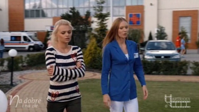 Na dobre i na złe odc. 543. Agata Woźnicka (Emilia Komarnicka), Wiktoria Consalida (Katarzyna Dąbrowska)
