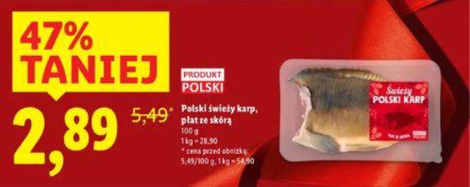 karp w promocji w Lidlu 2025