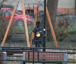 Marta Kaczyńska. Zabrała Stasia na spacer do rybnego