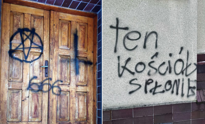 Satanistyczne znaki i groźby w Poznaniu. „Ten kościół spłonie”. Ksiądz zabiera głos