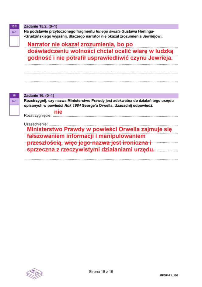 Matura 2026 z języka polskiego: odpowiedzi do wszystkich zadań z arkusza CKE 4.05.2026
