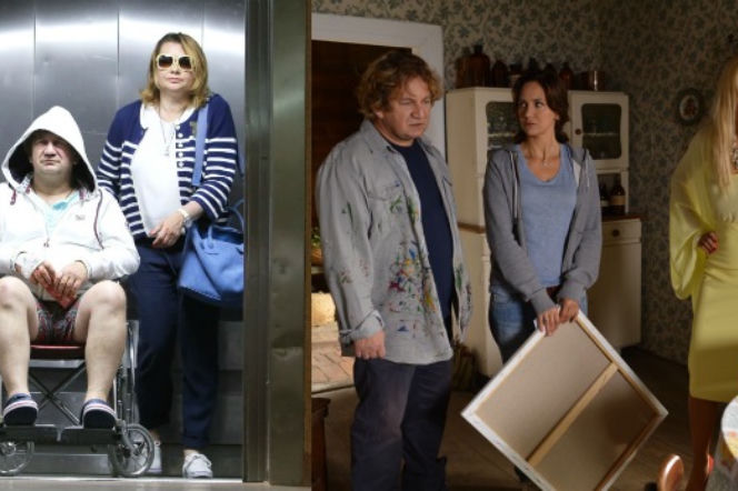 Paweł Królikowski w szpitalu/ Ranczo 9 sezon. Kusy, Lucy (Ilona Ostrowska), Monika (Emilia Komarnicka)