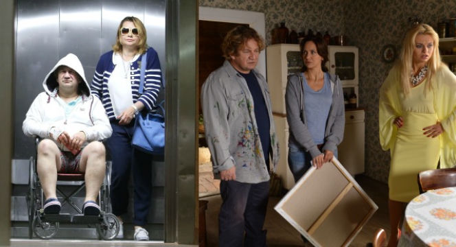 Paweł Królikowski w szpitalu/ Ranczo 9 sezon. Kusy, Lucy (Ilona Ostrowska), Monika (Emilia Komarnicka)