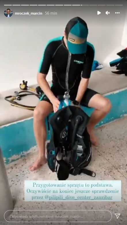 Mroczek wypoczywa na Zanzibarze