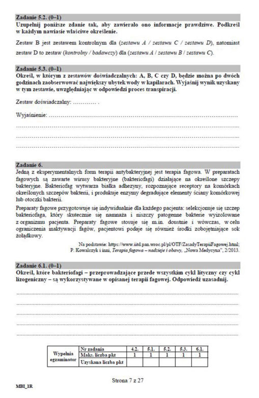 Matura 2019 biologia - poziom rozszerzony