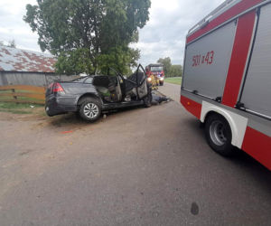 Makabra pod Makowem Mazowieckim! Pijany kierowca zmasakrował citroena [ZDJĘCIA].