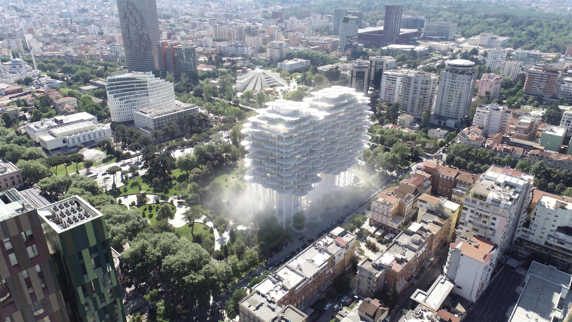 Fountain Plaza Tirana w Albanii