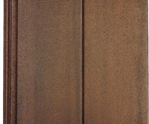 Podwójna cementowa karpiówka w kolorze brązowym rustykalnym, na dachu wygląda jak karpiówka układana pojedynczo