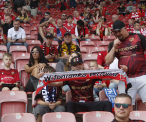 Kibice na meczu Widzew Łódź - Piast Gliwice