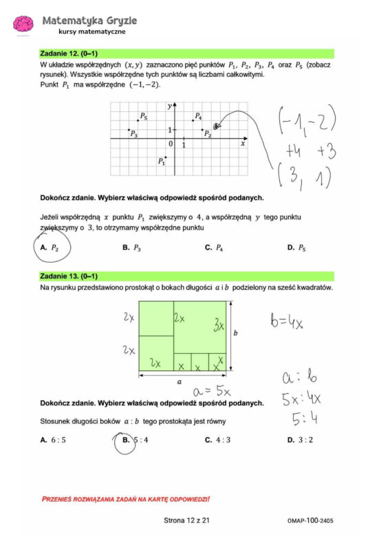 Egzamin Ósmoklasisty 2024 - MATEMATYKA