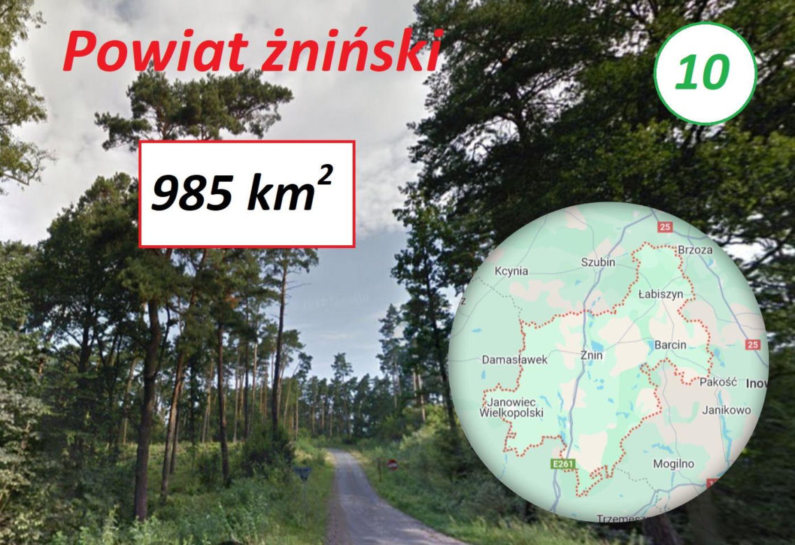 Te powiaty mają dużo większą powierzchnię niż stolica Polski 