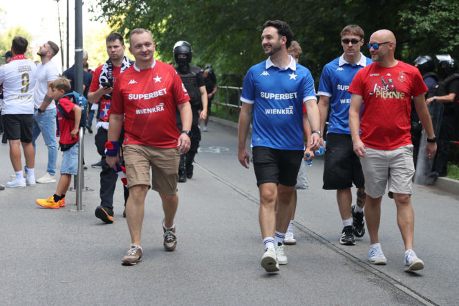Wisła Kraków - Wieczysta Kraków: Zdjęcia kibiców i zawodników z meczu 6. kolejki PKO BP Ekstraklasy
