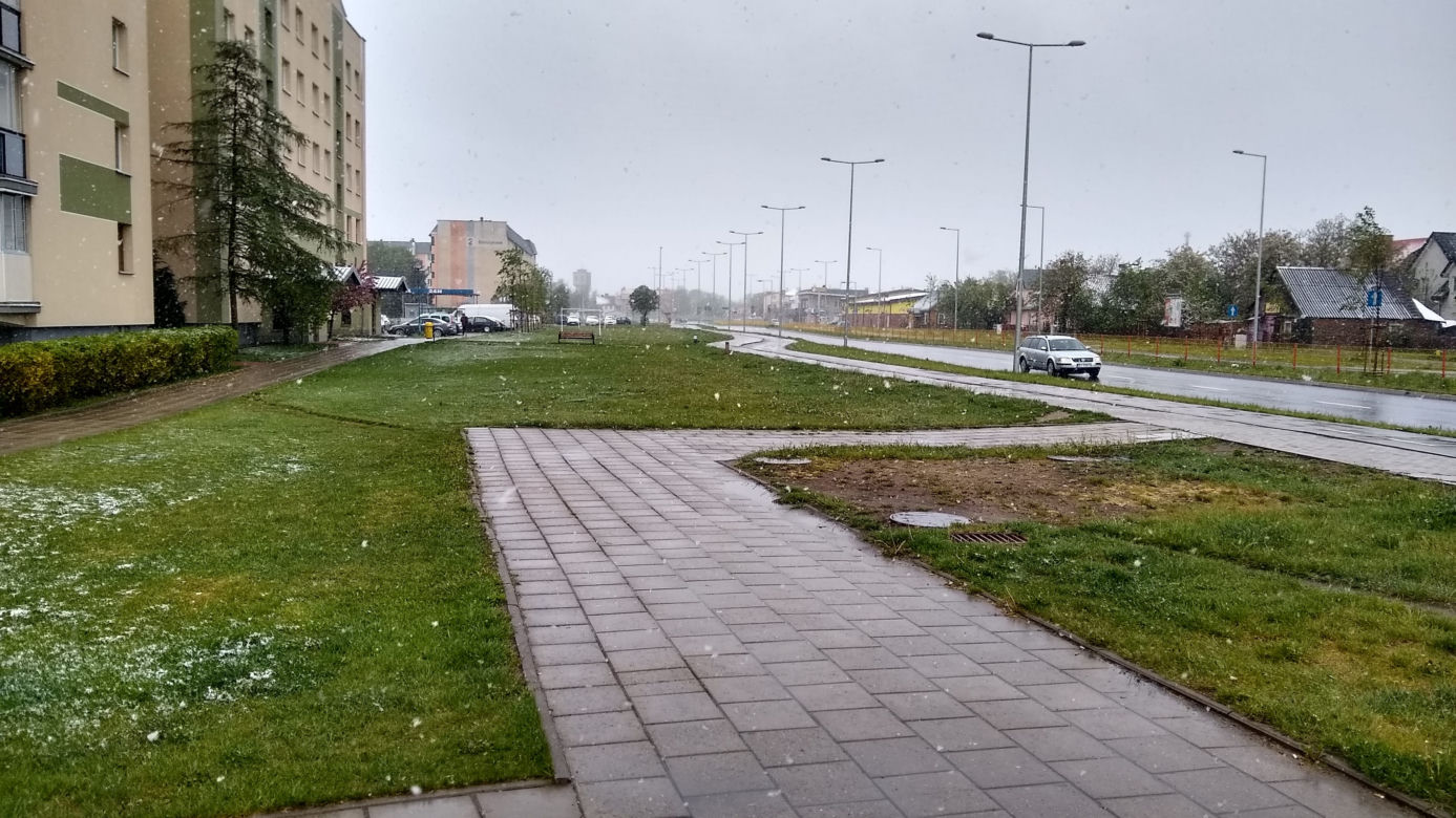Białystok. W maju spadł śnieg