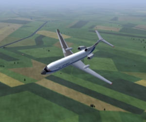 Tu-154 w symulatorze FlightGear Flight Simulator 04
