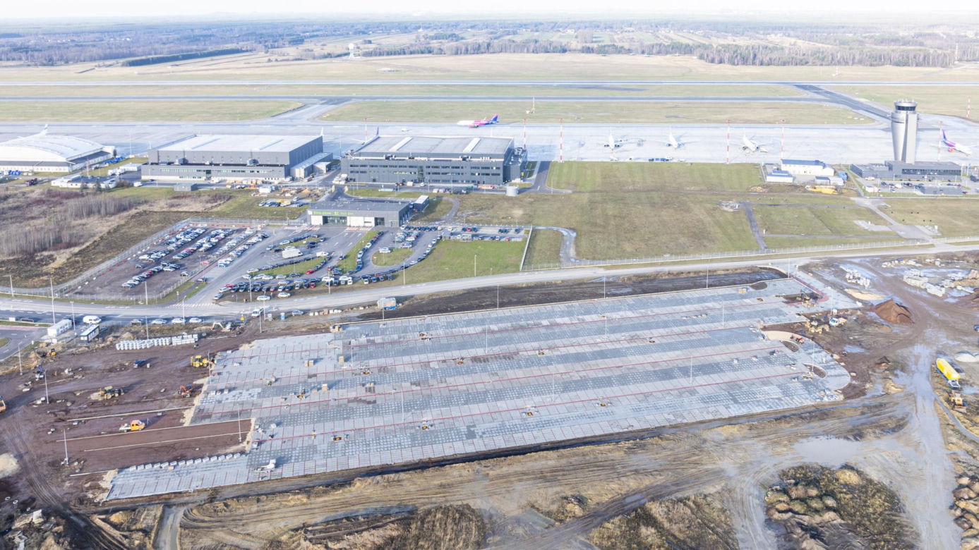 Budowa parkingu P5 na lotnisku Katowice Airport