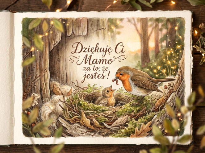 Kartka z życzeniami na Dzień Mamy
