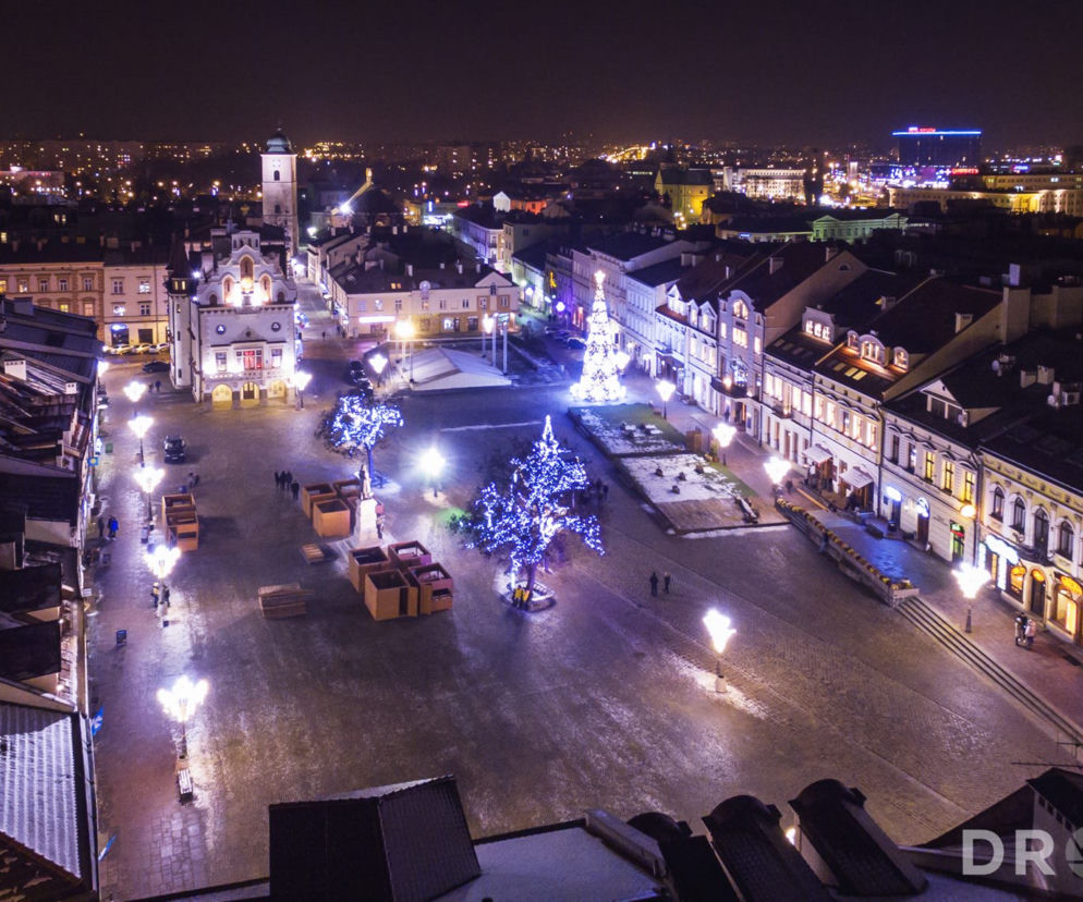 Rynek w Rzeszowie z drona