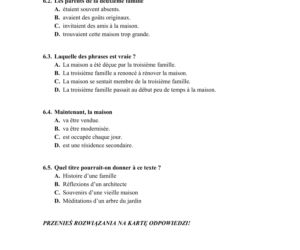 ARKUSZE CKE - Matura francuski - poziom podstawowy 2019