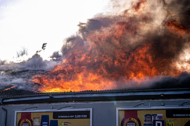 Spłonęła jedyna całodobowa Biedronka!