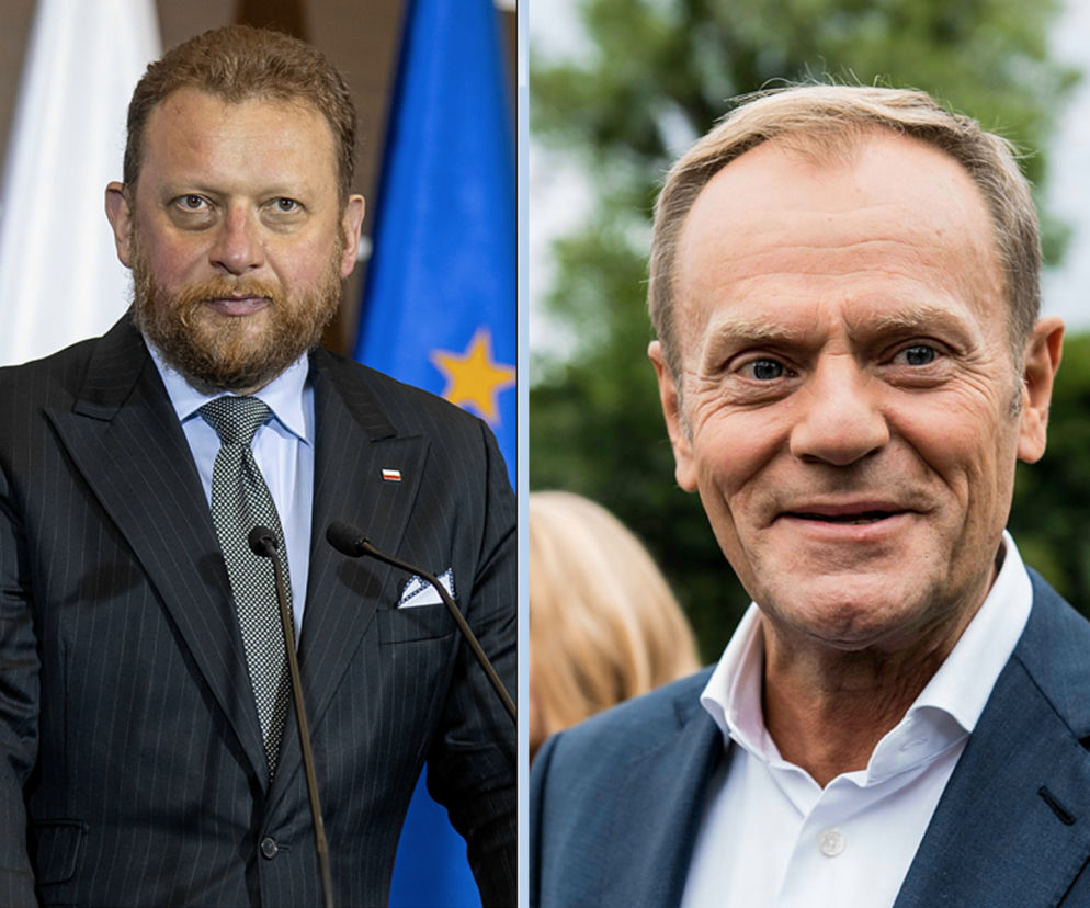 Łukasz Szumowski i Donald Tusk