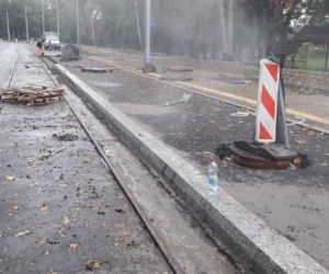 Przebudowa ulicy Arkońskiej - październik 2019