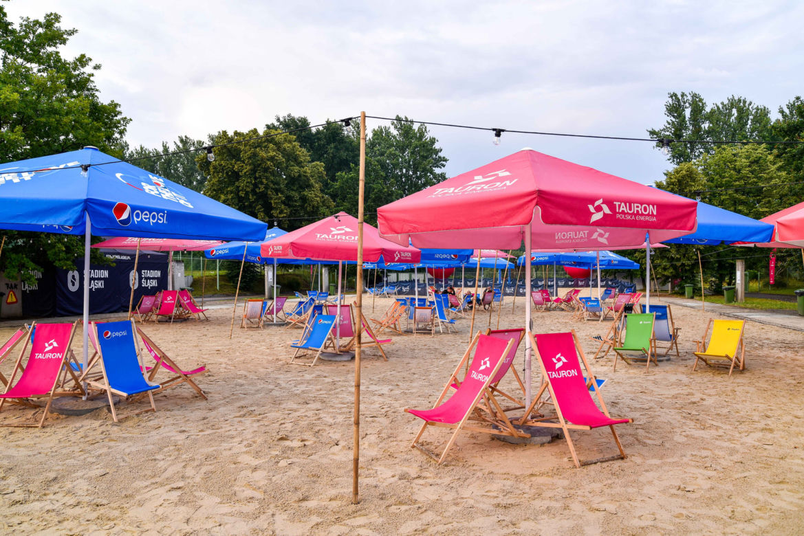 Tak wygląda sztuczna plaża przy Stadionie Śląskim. Rozkręcaliśmy tam imprezę w ramach Eska Summer City