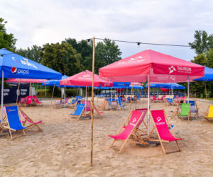 Tak wygląda sztuczna plaża przy Stadionie Śląskim. Rozkręcaliśmy tam imprezę w ramach Eska Summer City