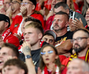 Widzew Łódź - Lech Poznań: Zdjęcia kibiców z meczu 6. kolejki PKO BP Ekstraklasy