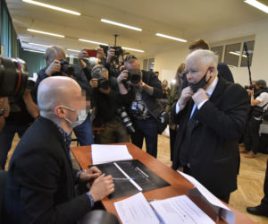 Jarosław Kaczyński na wyborach