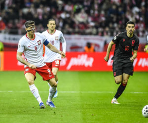 Robert Lewandowski w czarnej masce