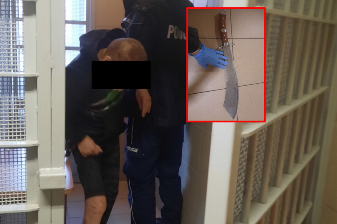 Groził policjantom, że pozabija ich mieczem. Dramatyczna interwencja na Pradze-Południe