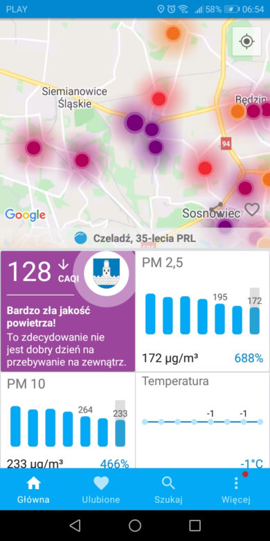 Smog w woj. śląskim - 17 stycznia