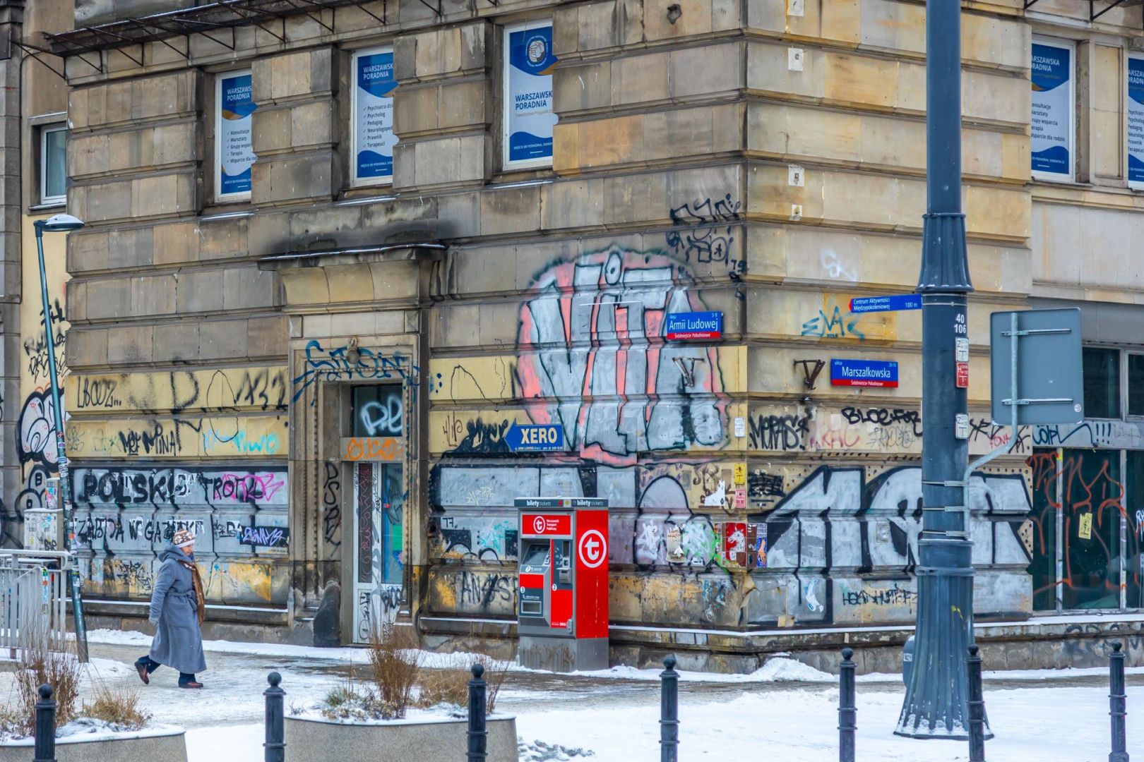 Graffiti w centrum Warszawy w 2026 r.