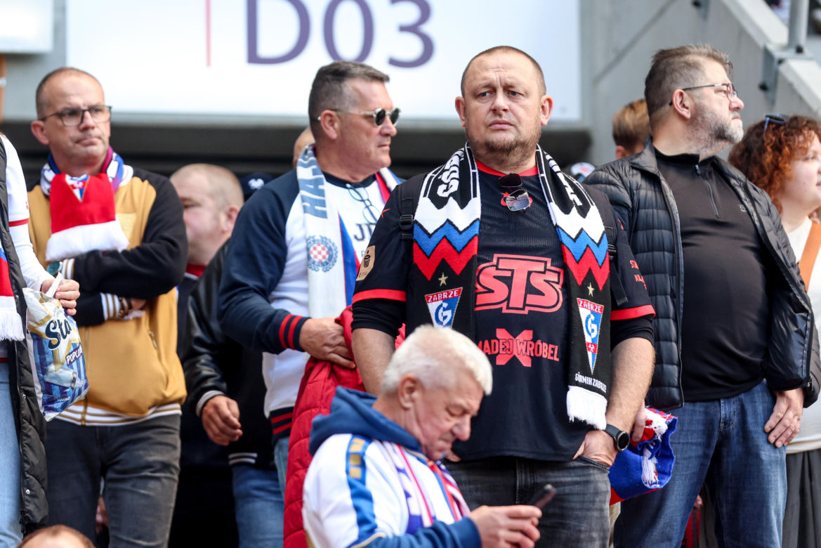 Zdjęcia kibiców i zawodników z derbów Górnego Śląska