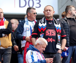 Zdjęcia kibiców i zawodników z derbów Górnego Śląska
