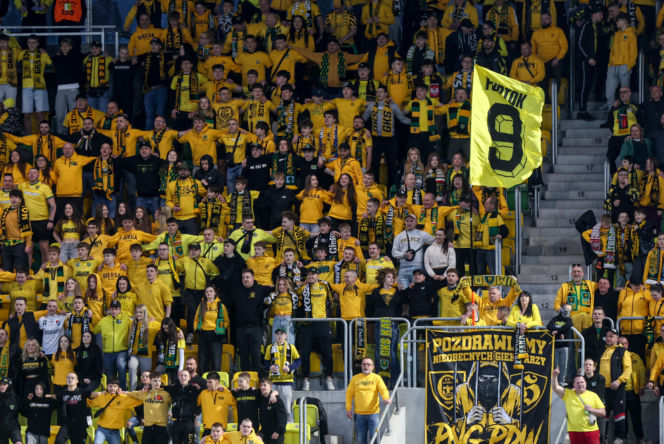 GKS Katowice - Lechia Gdańsk: Zdjęcia kibiców i zawodników z meczu 25. kolejki PKO BP Ekstraklasy