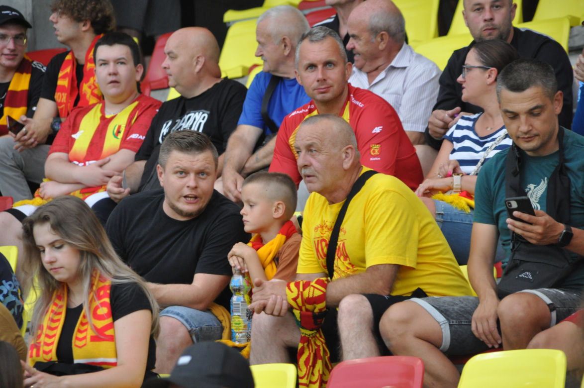 Kibice Korony Kielce na meczu ze Śląskiem Wrocław