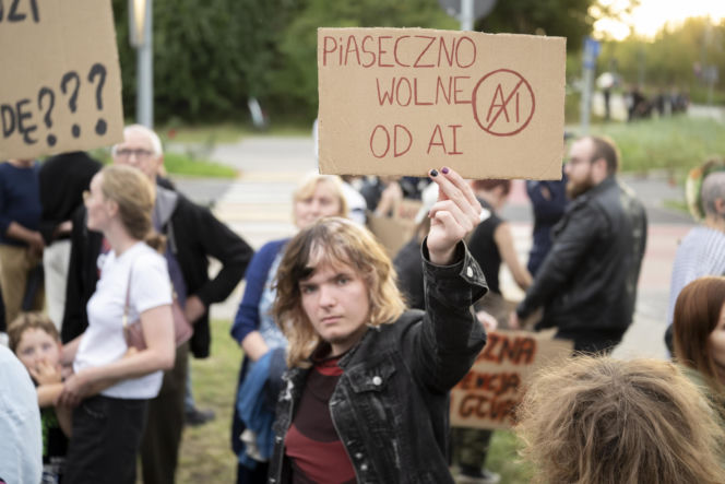 Protest w Piasecznie przeciwko Data Center