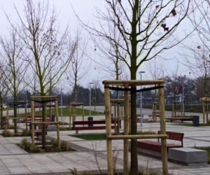 Plac przed Netto Areną po przebudowie