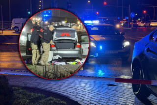 Pirotechnicy na S8! Policja zablokowała drogę i przeszukała audi