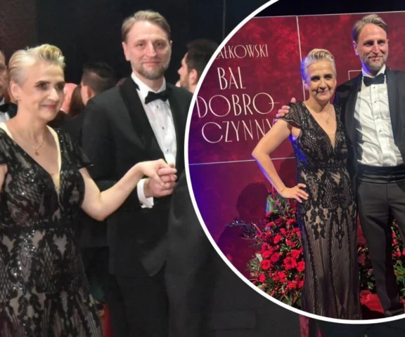 Europosłanka w eleganckiej kreacji na dobroczynnym balu. Obok same gwiazdy