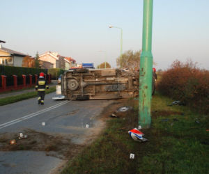 Wypadek z udziałem karetki na Podkarpaciu